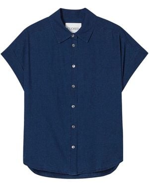 Closed Gesloten Linnen Blend Shirt - Blauw