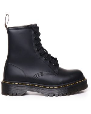 Dr. Martens Dr. Martens Smooth Leather Quad Platform Boots - Black