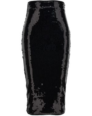 Alexandre Vauthier Sequined Midi Skirt With Zip Closure - Schwarz