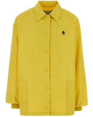 Prada Logo Shirt Collar Jacket - Yellow