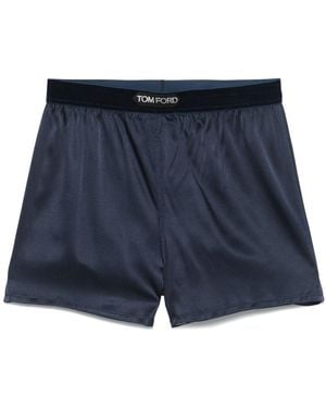 Tom Ford Shorts aus Satin - Blau