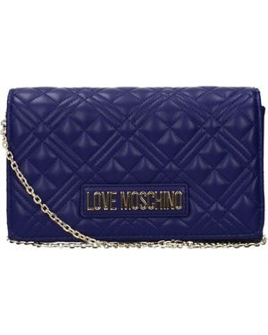 Love Moschino Pochette Donna Poliuretano Blu/Mirtillo - Blue
