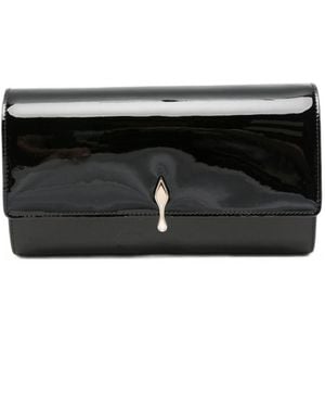 Christian Louboutin Bettina Patent Leather Chain Wallet - Black