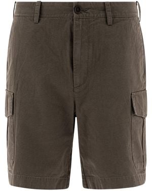 Vince Cotton And Linen Cargo Shorts - Gray