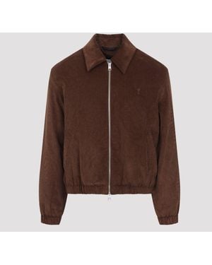Ami Paris Adc Zipped Jacket - Brown