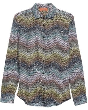 Missoni Zig Zag Print Shirt - Gray