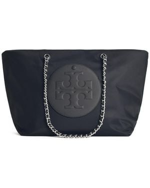 Tory Burch Large 'Shopping Ella' Bag With Nylon Chain - Blue