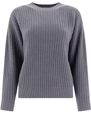 Peserico Lamé -Pullover - Grau