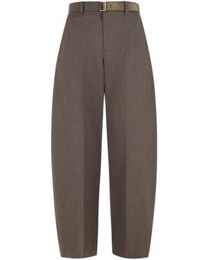 Sacai Wool Trousers - Brown