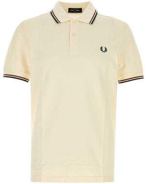 Fred Perry Ivory Piquet Polo Shirt - Natural