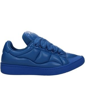 Lanvin Sneakers Curb xl Hommes en cuir bleu