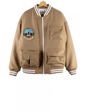 LC23 Multipocket Wol Varsity Jas - Naturel