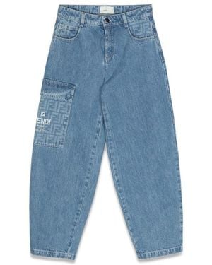 Fendi Outlet: Denim Jeans - Blue