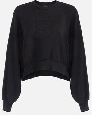 Elisabetta Franchi Sweatshirt mit Logo - Schwarz