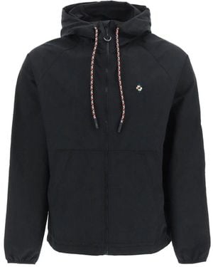 Marcelo Burlon Hooded Zip Jacket - Black