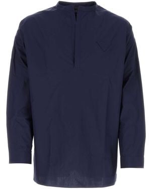 Prada Poplin Oversize Shirt - Blue