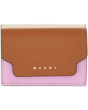 Marni Tri-Fold Wallet - Brown