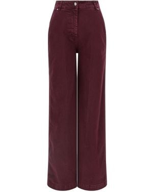Nude Wide Leg Jeans - Purple