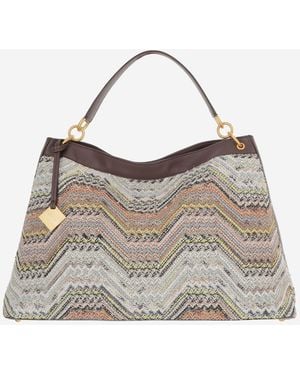 Missoni Tasche mit Chevron-Muster - Grau
