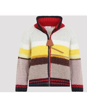 Celine Chunky Knit Zip-Front Cardigan - Multicolour