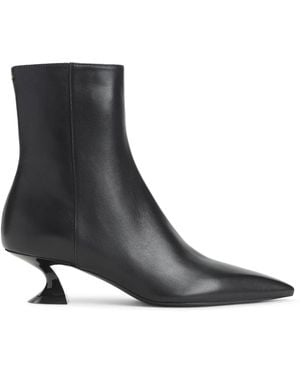 Lanvin Midnight Step Leder-Stiefelette - Schwarz