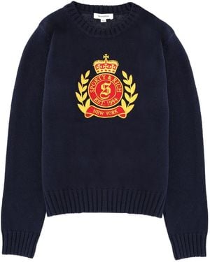 SPORTY&RICH Jersey With Logo - Blue