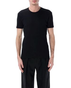 Tom Ford Perforated Cotton T-Shirt - Black