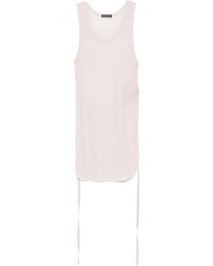 Ann Demeulemeester Boris Wrinkled Cropped Tank Top - White