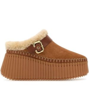 Chloé 'Nama' Sabots - Brown