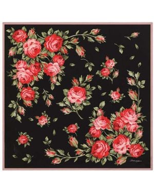 Dolce & Gabbana Sjaal Met Bloemenprint - Rood