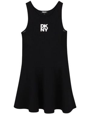 DKNY Vestito Sportivo Con Logo - Black