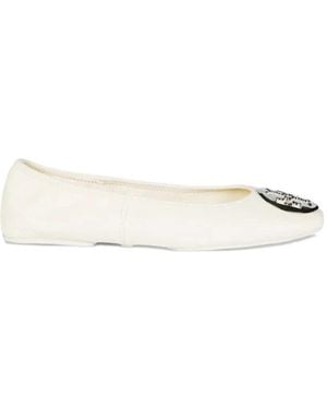 Tory Burch Reva Ballerinas With Applique - Natural