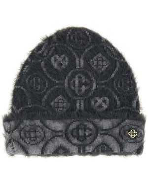 CASABLANCA Monogram Mohair Beanie - Grey