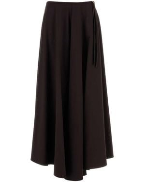 Agnona High Low Circle Skirt - Black
