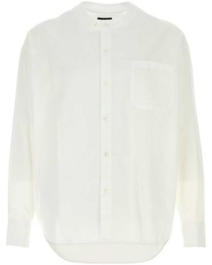 Giorgio Armani Band Collar Shirt - White