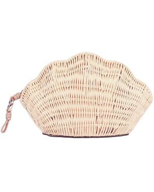 Michael Kors Sm Shell Clutch - Natur
