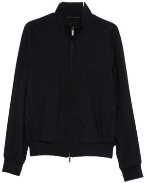 Emporio Armani Wool Blend Bomber Jacket - Black