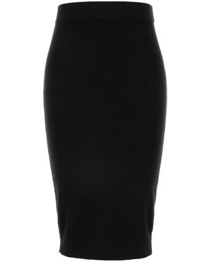 Saint Laurent Wool Skirt - Black