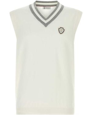 Brunello Cucinelli Cotton Vest - White