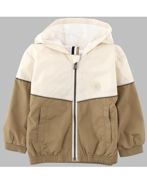 BOSS Boys Polyester Sports Jacket - Natural