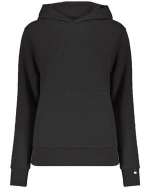 Herno Sudadera con capucha y detalle del logo de - Negro