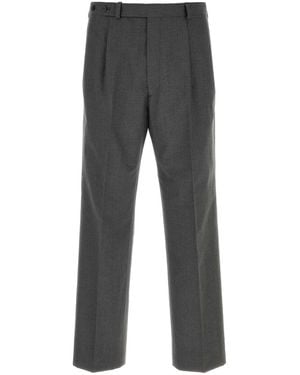 Prada Straight Pleated Trousers - Black