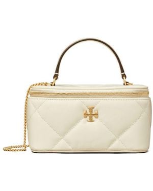 Tory Burch Kira Diamond Leather Vanity Case - Natural