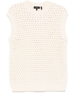 Theory Cable-Knit Vest - Natural