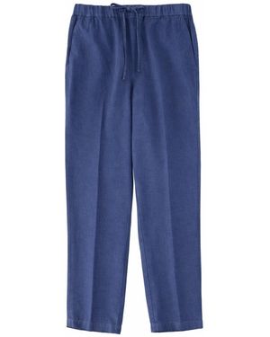 120% Lino Linen Trousers - Blue