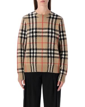 Burberry Costance Knit Check Sweater - Schwarz