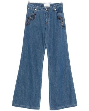 ERMANNO FIRENZE Vaqueros de mezclilla con pernera acampanada - Azul
