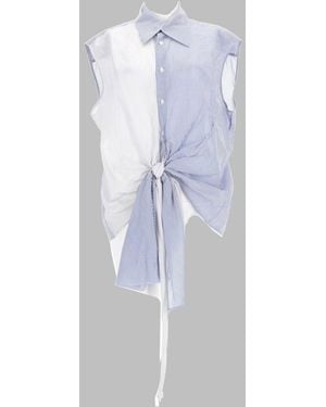 Mrz Sleeveless Mini Shirt For - Blue