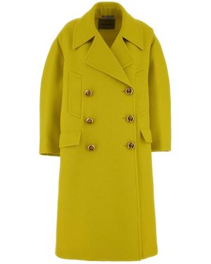 Balenciaga Long Peacoat - Yellow