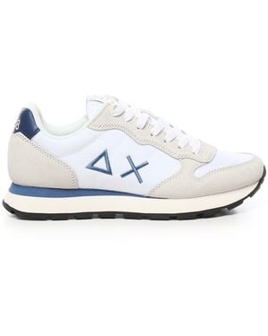 Sun 68 Zon 68 Tom Massief Wit Blauwe Sneakers